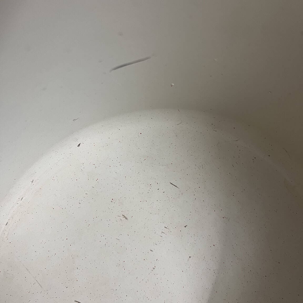 scratched nonstick coating cookware close up