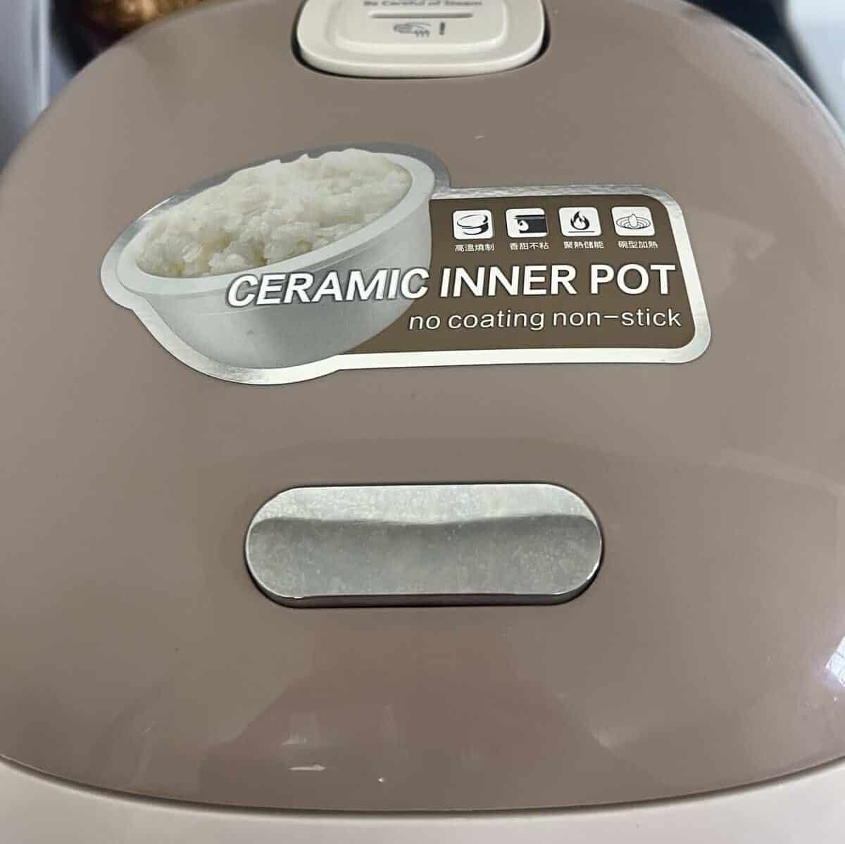 ceramic rice cooker inner pot clean smooth surface