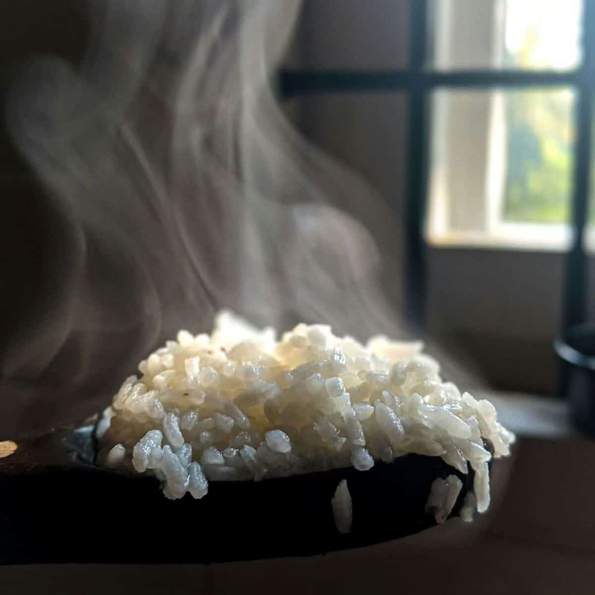  fluffy rice cooked in ceramic rice cooker