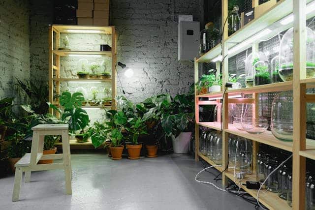 T5 grow light bar setup for indoor seedlings